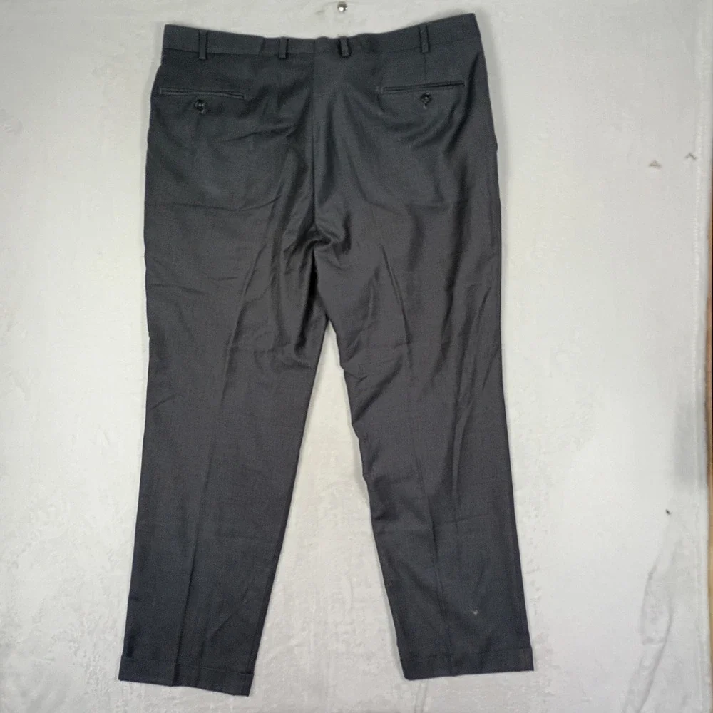 Lauren Ralph Lauren Dress Pants Mens 40x32 Grey Pleated Cuffed Work Wear Classic